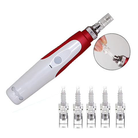 Electric Auto Derma Pen Micro Needle Stamp Skin Roller Anti Aging Skin Care Facial Therapy Tool