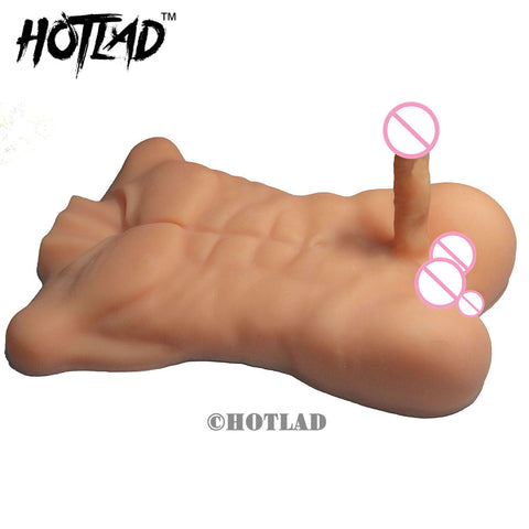 Flesh Male Love Doll with Penis Back Entry Silicone Full Size Sex Dolls with Adjustable Dildo For Women ,Sex Product For Gay