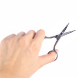Stainless Steel Nose Hair Scissors Beard Eyebrow Facial Hairs False Eyelashes Trimmer Scissors with Sharp Edge Blades