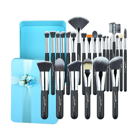 JAF Valentine's 24pcs Makeup Brushes Excellent Gift Synthetic Make Up Brush Set Green Box Packing for Make-up Lady #J2418GN-B