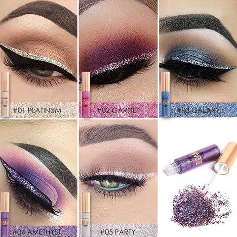 Liquid Eyeliner Glitter Eye Pencil Shimmer Diamond Pigment Liquid Eyeliners Makeup Waterproof Eye Liner Pencil Pen